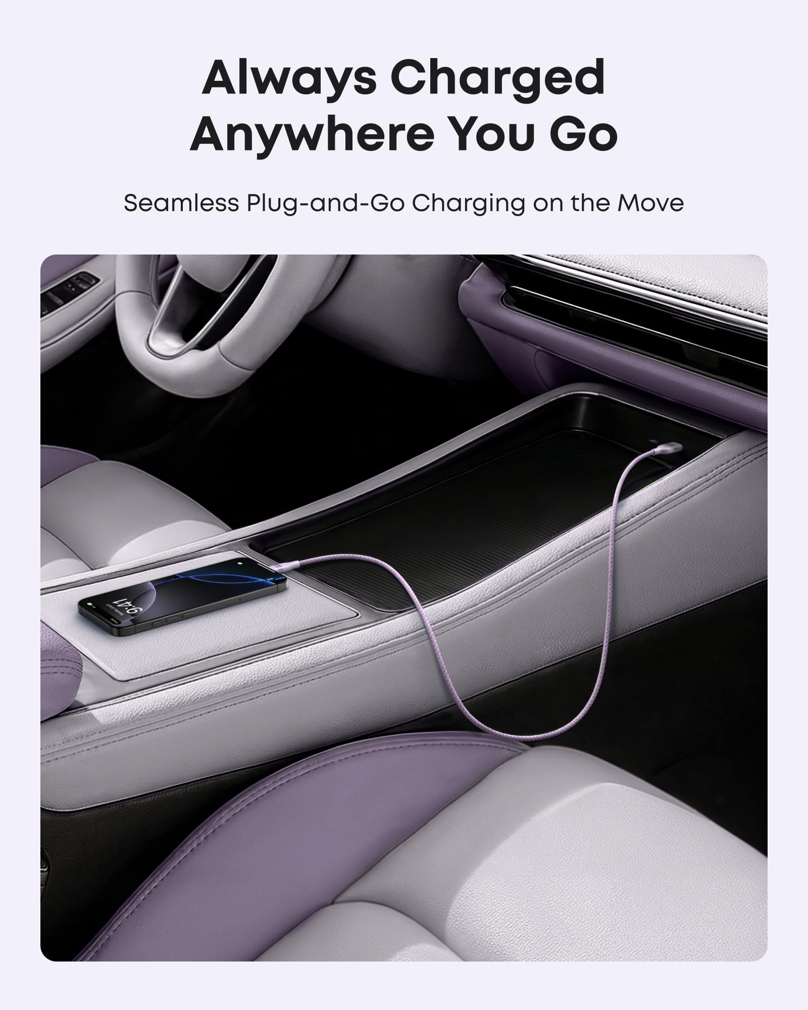 Anker USB A to USB C Cable - Upcycled Braided Design for Reliable Charging with 3 ft or 6 ft Lengths by Anker