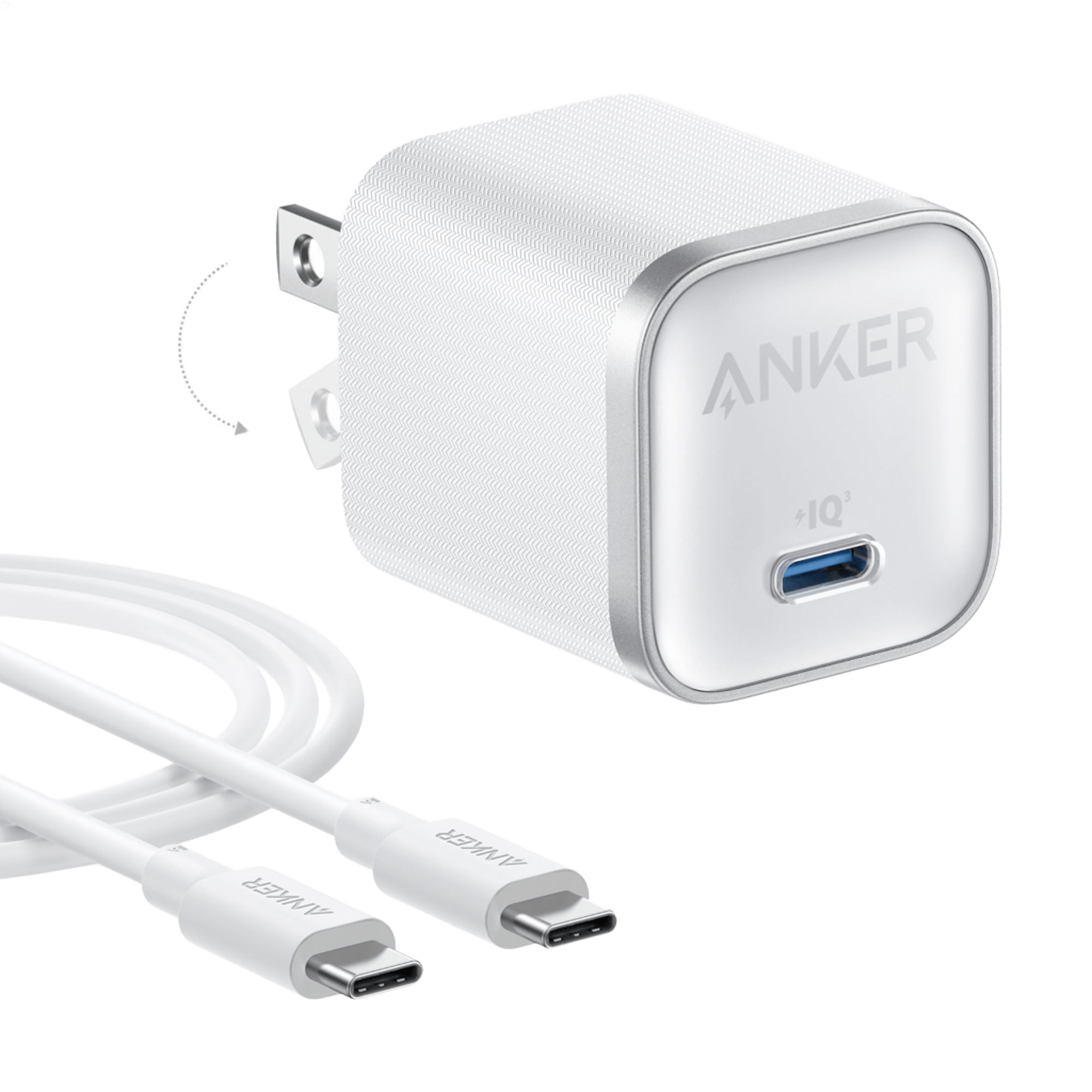 Anker Nano Charger 45W With USB C To USB C Cable - GaN Fast Charging For On The Go Travel by Anker