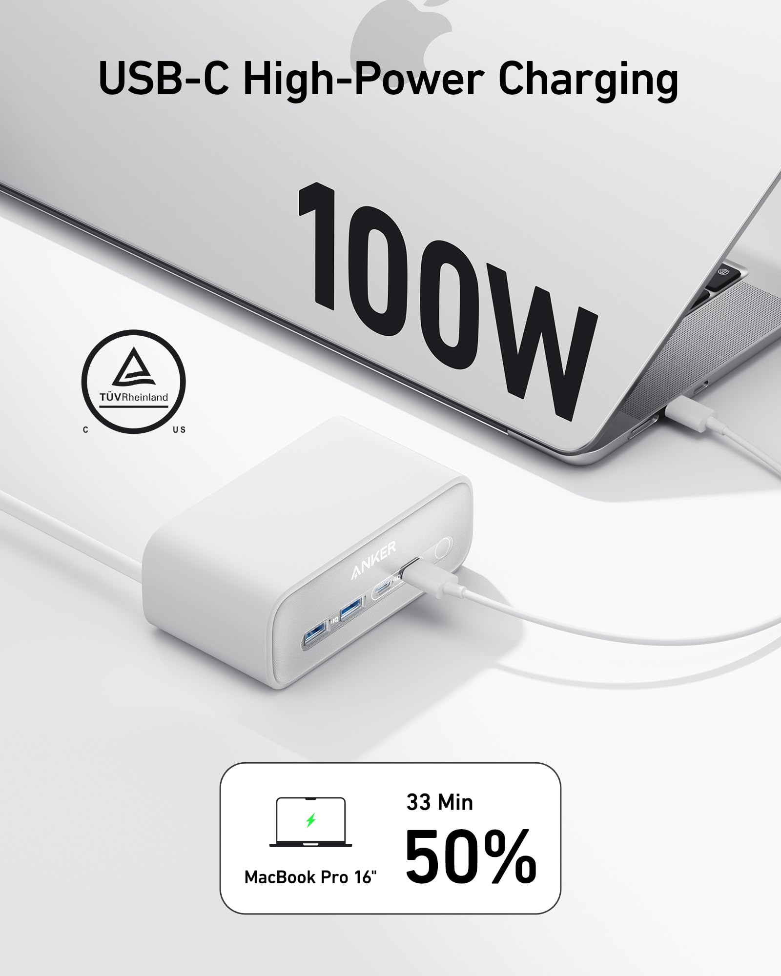 Anker 7-in-1 USB-C Charging Station 100W BOA - All-In-One Desk Power Hub for Multi-Device Setups by Anker