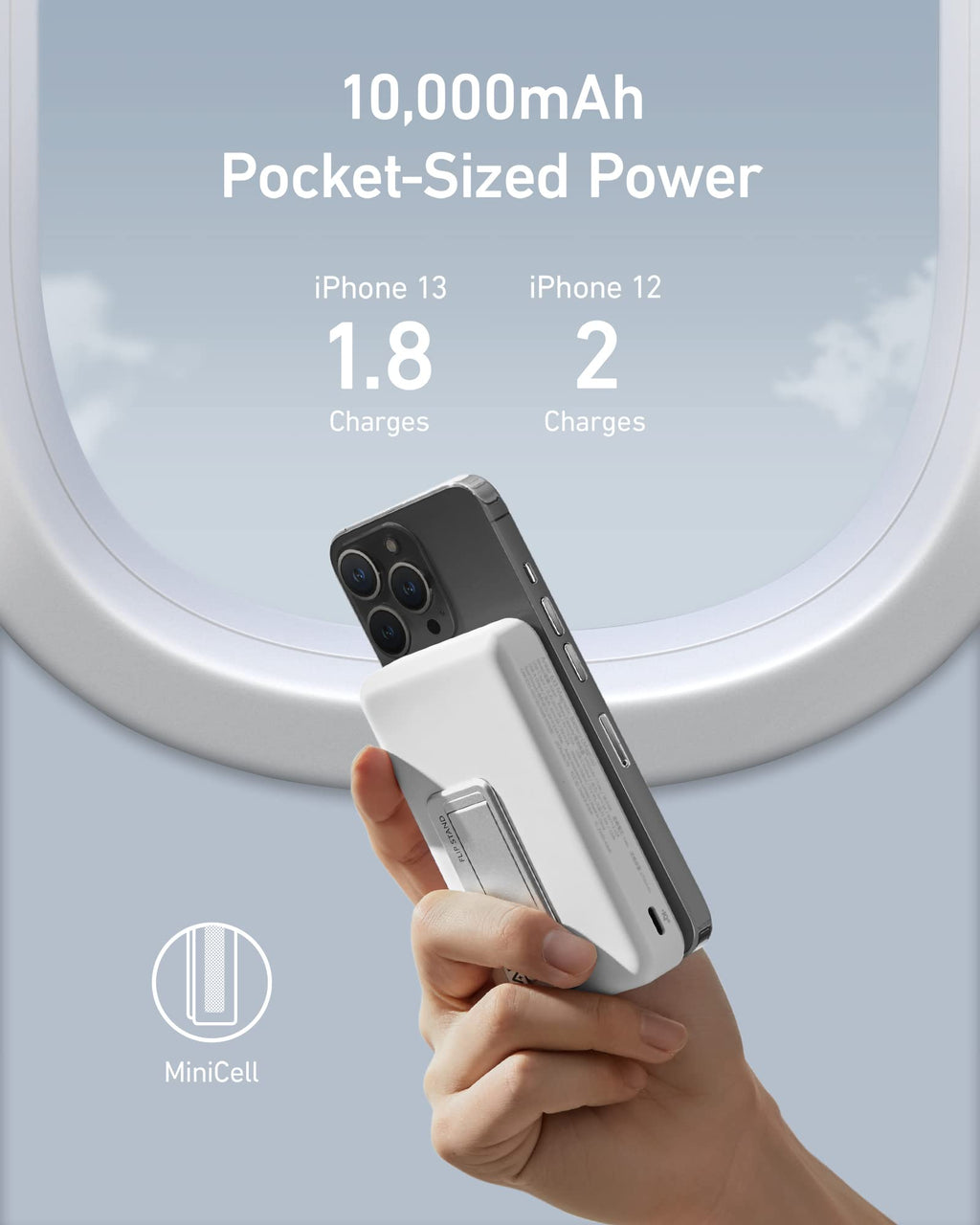 Anker 633 Magnetic Battery - 2 In 1 Wireless Charger And Foldable Stand For On The Go Power by Anker