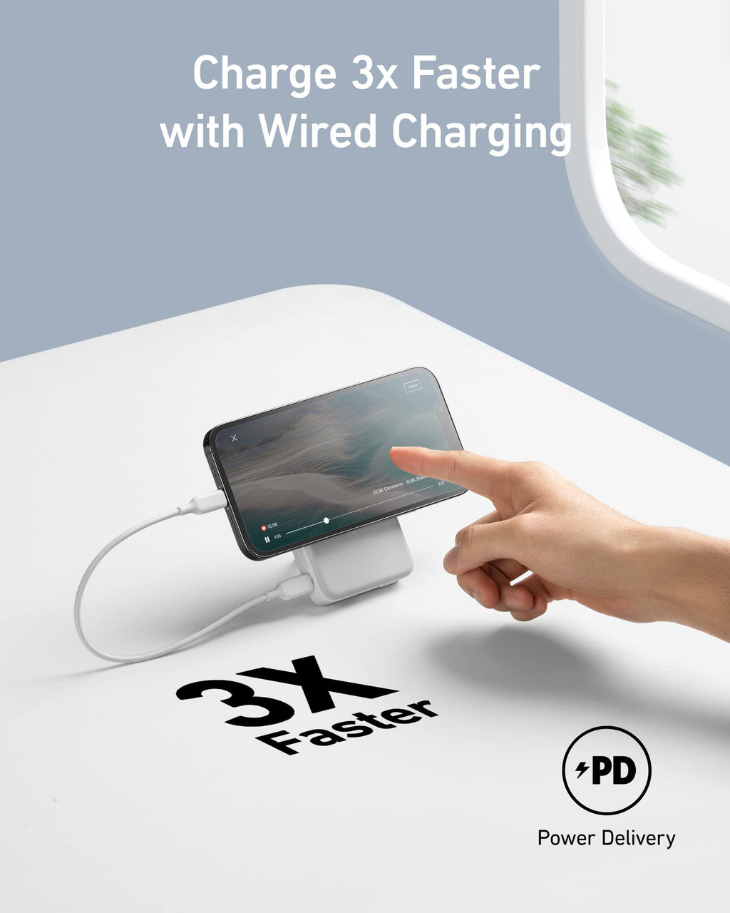Anker 633 Magnetic Battery - 2 In 1 Wireless Charger And Foldable Stand For On The Go Power by Anker