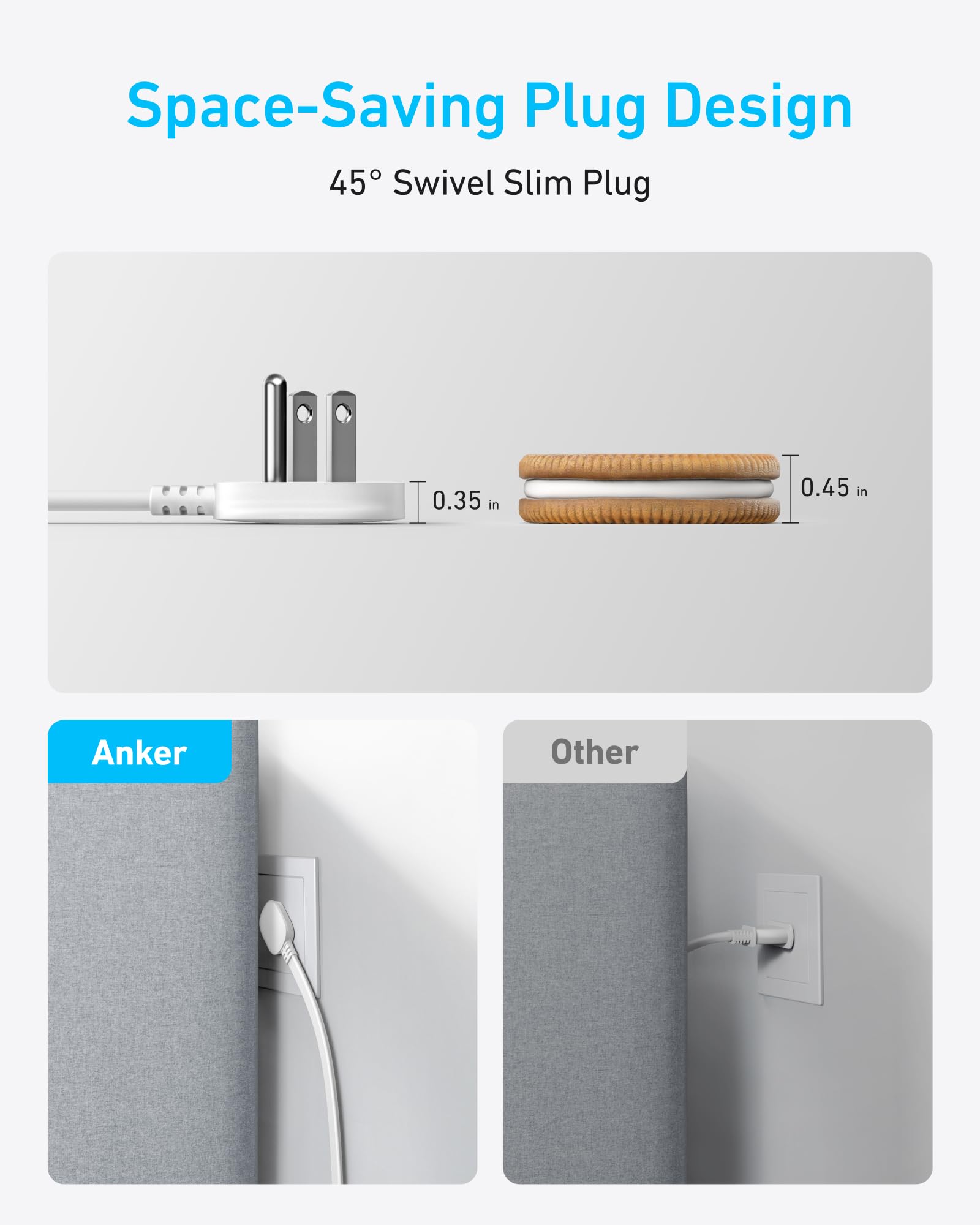Anker Charging Station 8-in-1 20W - Compact Desk Power Hub With USB-C USB-A And AC Outlets by Anker