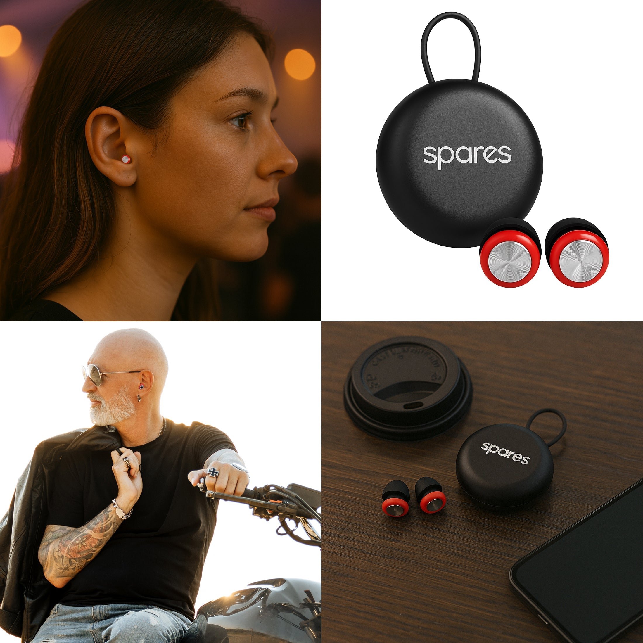 High Fidelity Earplugs – Reusable Hearing Protection, Clear Sound by Spares: High Fidelity Ear Plugs