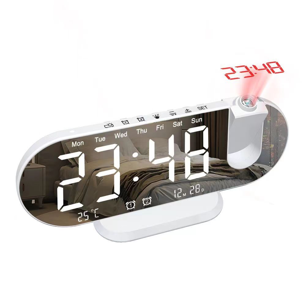 Multifunctional RGB Radio Projection Clock Creative by Tech-Home Store