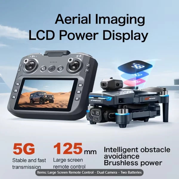 GT8 Drone | Large-screen Remote Control, Intelligent Wi-Fi Transmission, Colorful Light Design, Brushless Motor, Stable Hovering Flight, Intelligent Altitude Hold by Tech-Home Store