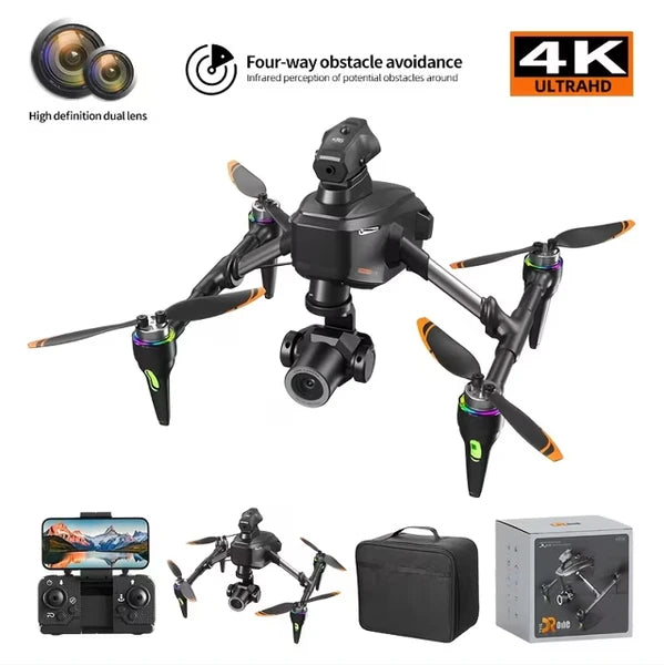 H34 High-definition Aerial Photography Drone (brushless Version) Electrically Adjustable Dual Lenses 360° Obstacle Avoidance System, Bidirectional Electric Stabilization Control System (2 E by Tech-Home Store