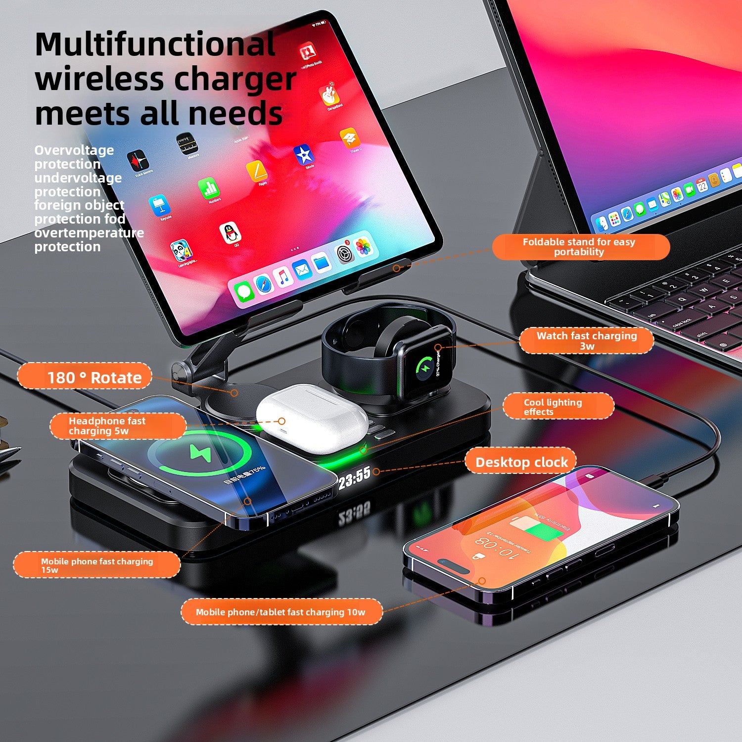 7 in 1 Wireless Charger Stand