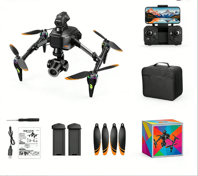 H34 High-definition Aerial Photography Drone (brushless Version) Electrically Adjustable Dual Lenses 360° Obstacle Avoidance System, Bidirectional Electric Stabilization Control System (2 E by Tech-Home Store