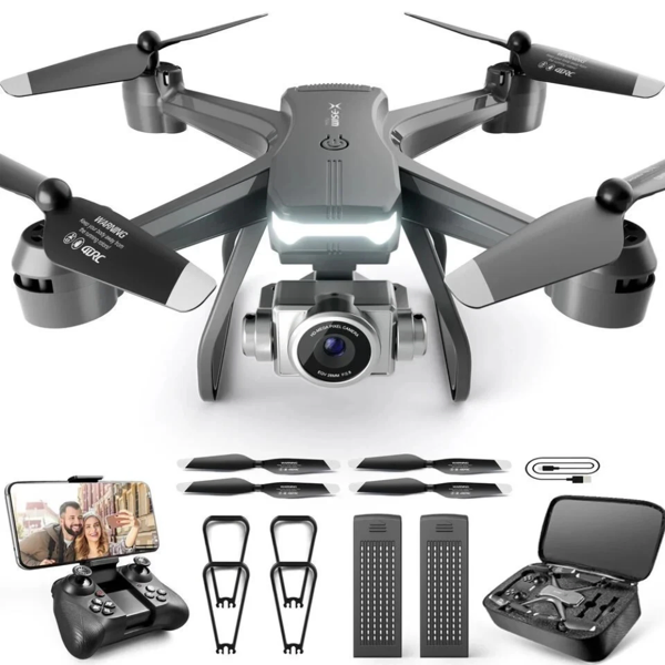 V14 Professional Drone - 6K Dual Camera WiFi FPV Portable RC Quadcopter With Two Batteries by Tech-Home Store