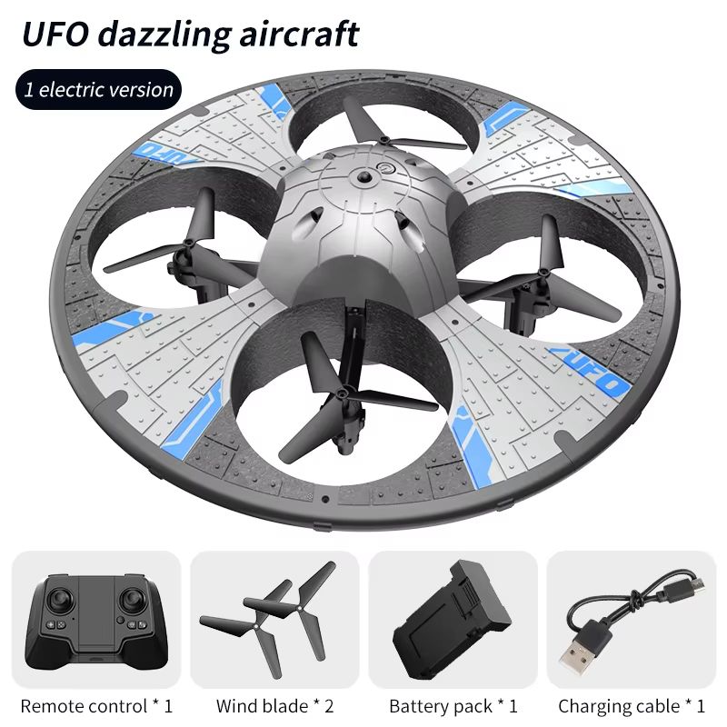 S163UFO LED Light-Up Obstacle Avoidance Drone by Tech-Home Store