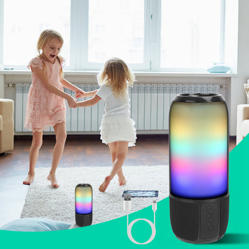 NovaSound Wireless Portable Bluetooth Speaker - 360 Degree Stereo Sound Dual 5W Drivers And 6 Color Changing Lights by Tech-Home Store