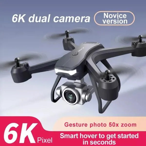 V14 Professional Drone - 6K Dual Camera WiFi FPV Portable RC Quadcopter With Two Batteries by Tech-Home Store
