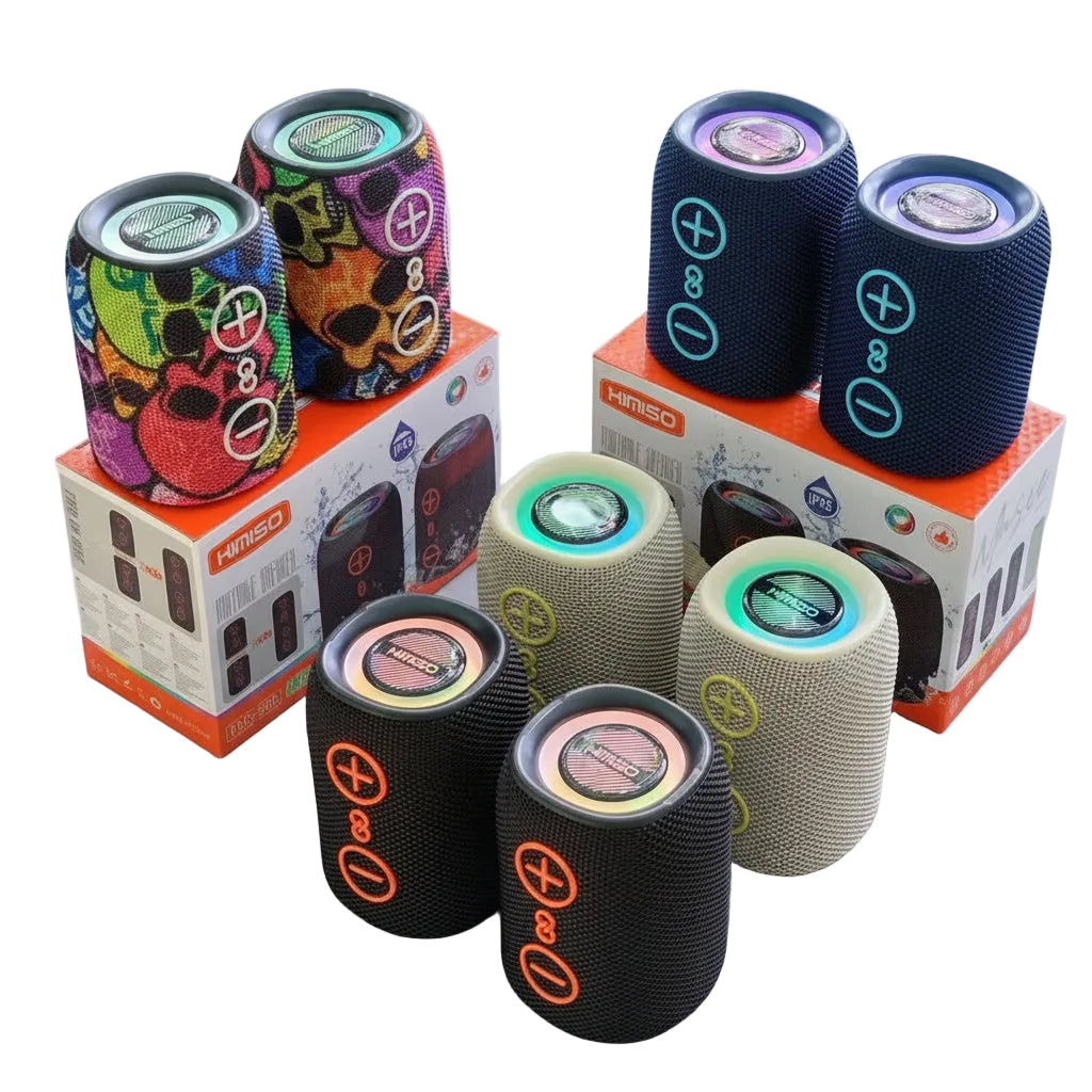 Two-in-one Split-unit Audio System Detachable Cylindrical Bluetooth Speaker With Dazzling Colorful Subwoofer by Tech-Home Store