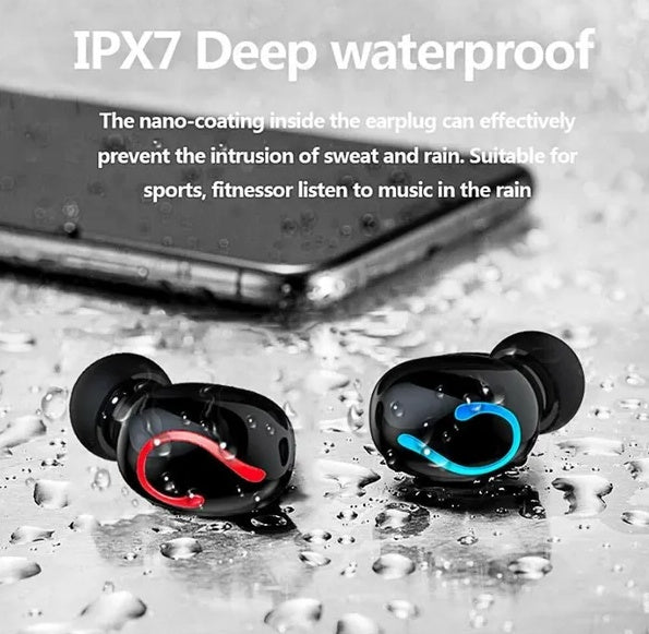 Bluetooth 5.1 Headset TWS Wireless Earphones Mini Earbuds Stereo Headphones IPX7 by Tech-Home Store