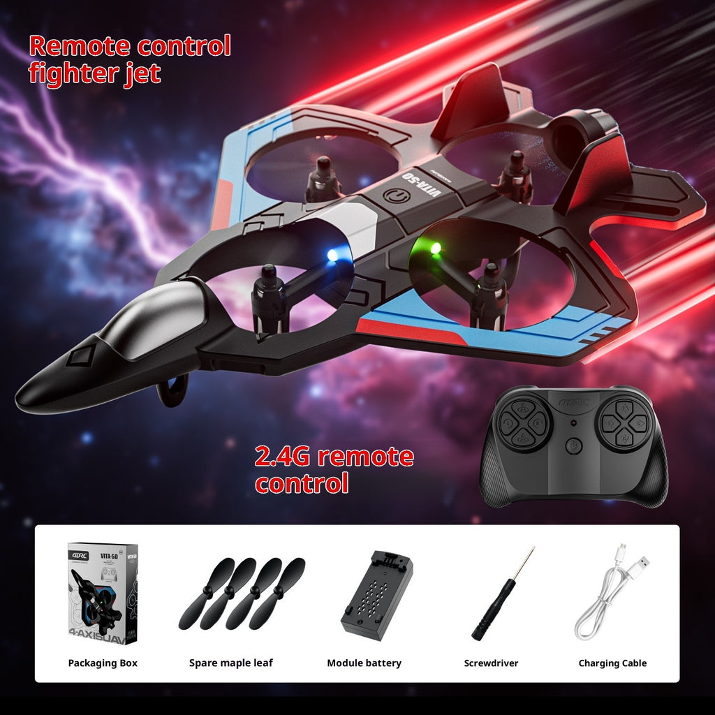 4DRC Remote Control Aircraft V50 Children's Fighter Model Airplane Boy Toy by Tech-Home Store