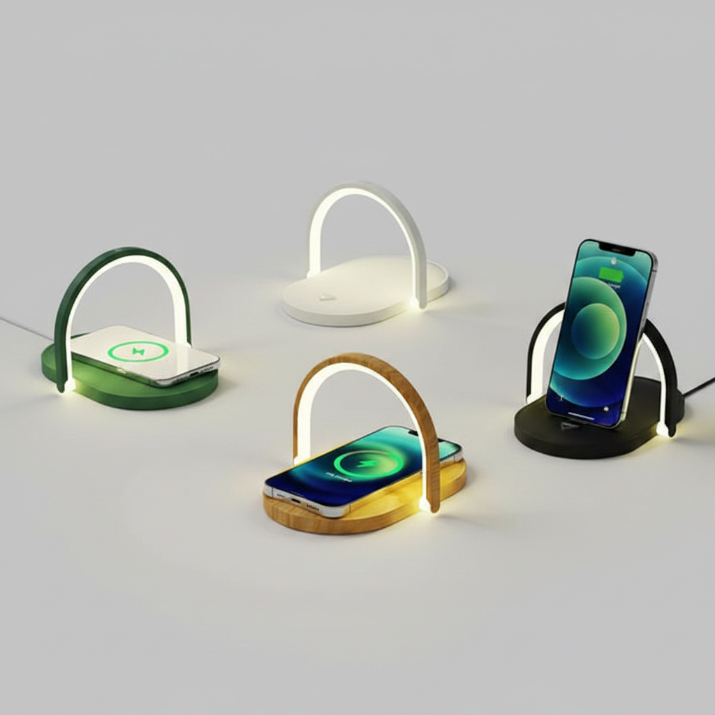 Stonego 3 In 1 Foldable Wireless Charger Night Light Phone Stand 15W Fast Charge by Tech-Home Store