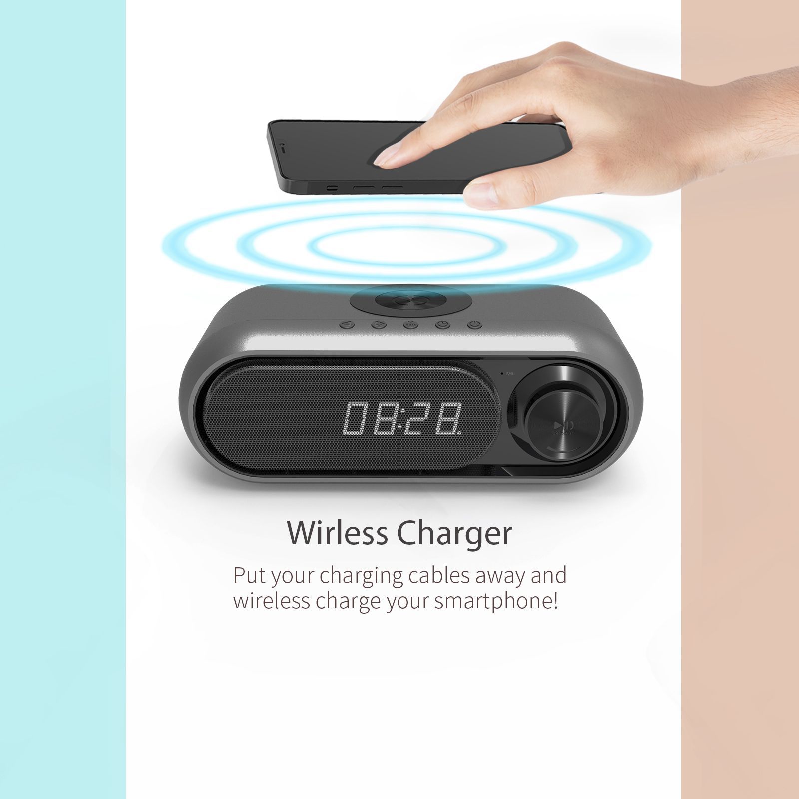 Bedside Wireless Charging Audio Wireless Charger Bluetooth Speaker by Anker