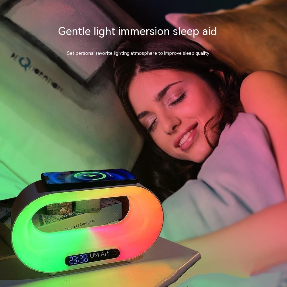 3 In 1 LED Night Light With Smart Multifunctional Wireless Charger Alarm Clock by Tech-Home Store