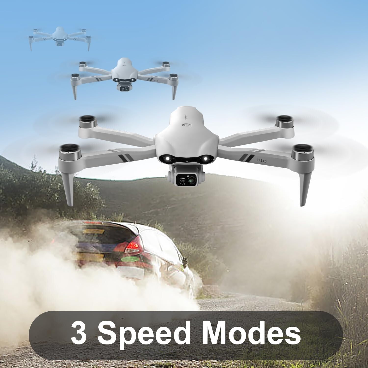 F10 Foldable Drone With Camera For Adults,1080P HD FPV Live Video RC Quadcopter by Tech-Home Store
