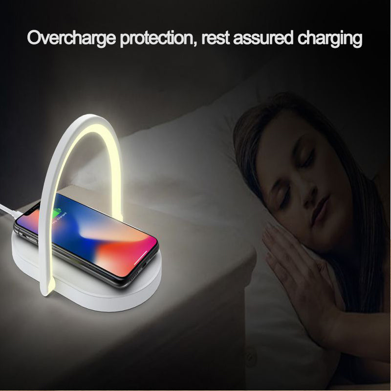 3 In 1 Foldable Wireless Charger Night Light Wireless Charging Station Stonego LED Reading Table Lamp 15W Fast Charging Light by Tech-Home Store
