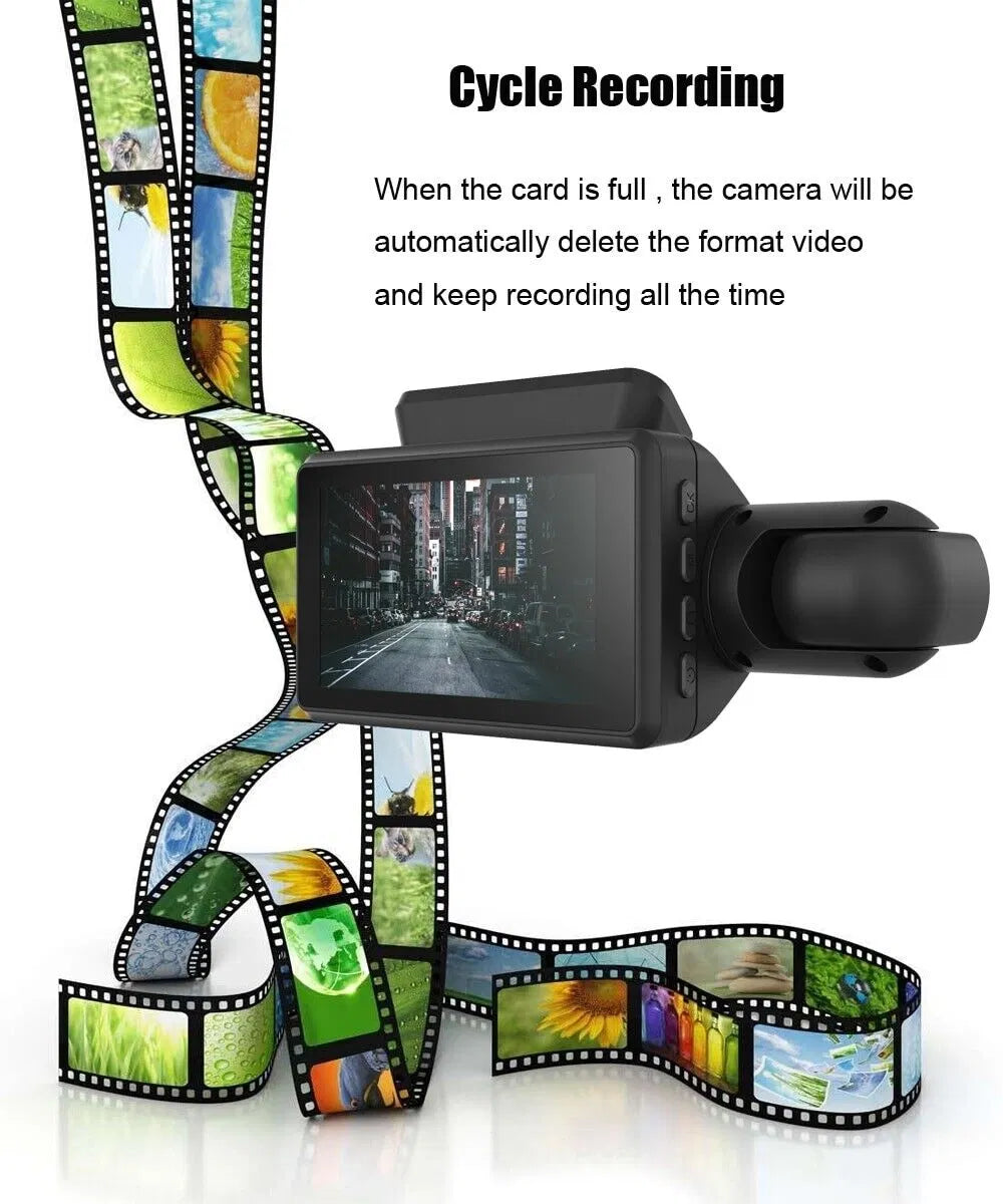 1080P Dual Lens Car DVR Dash Cam Video Recorder G-Sensor Front And Inside Camera by Anker