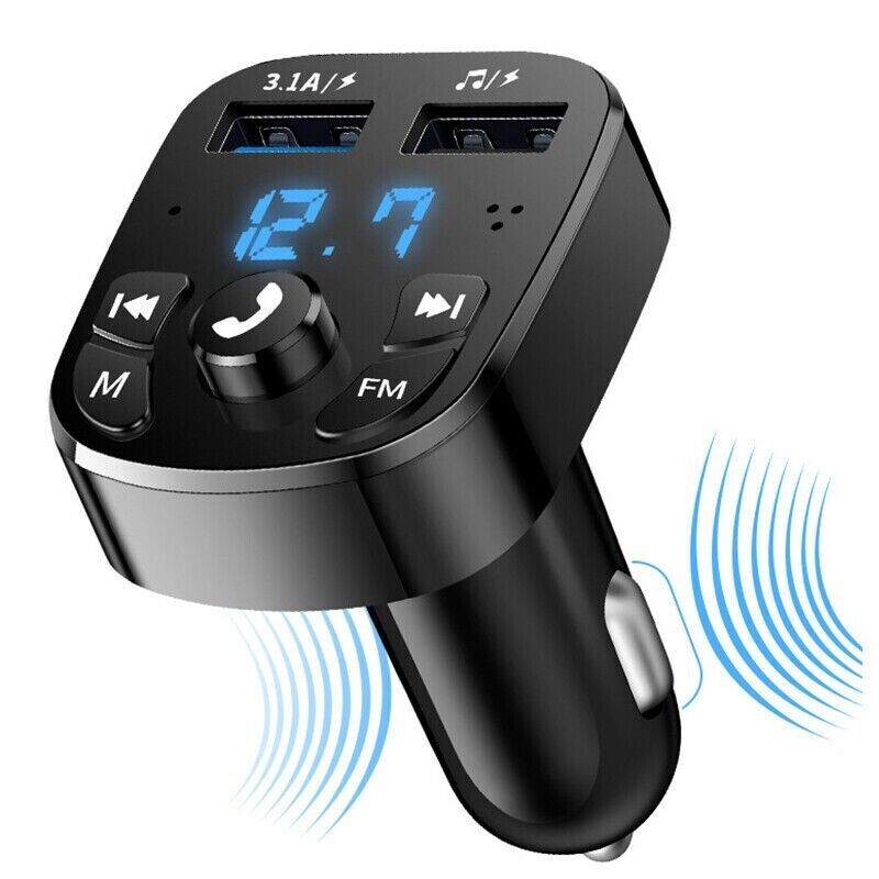 Wireless Car Bluetooth FM Transmitter MP3 Audio USB Charger Adapter Handsfree by Tech-Home Store