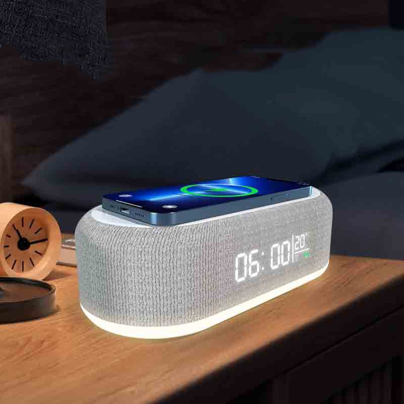 Four-in-one Small Night Lamp Alarm Clock Wireless Charger by Tech-Home Store