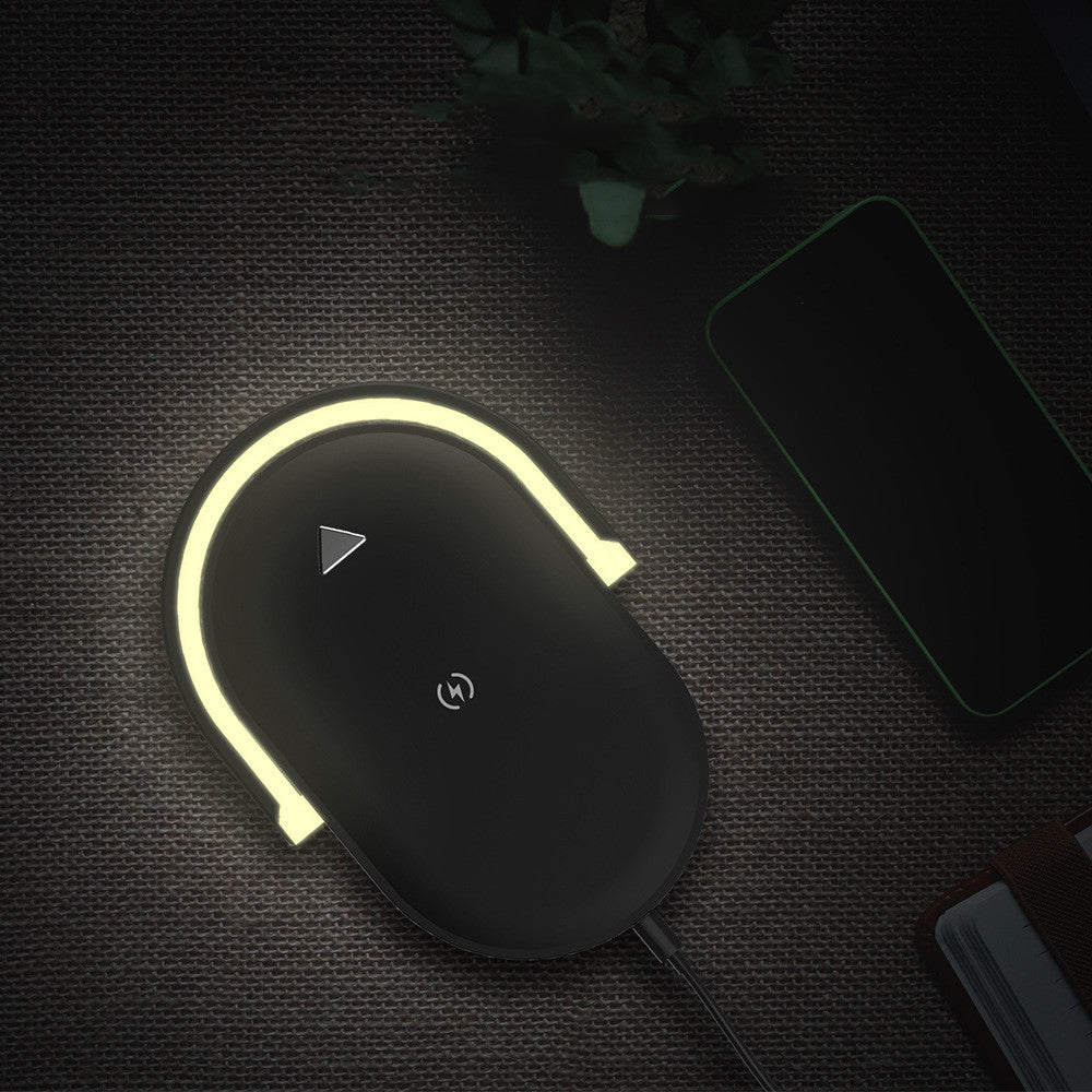3 In 1 Foldable Wireless Charger Night Light Wireless Charging Station Stonego LED Reading Table Lamp 15W Fast Charging Light by Tech-Home Store