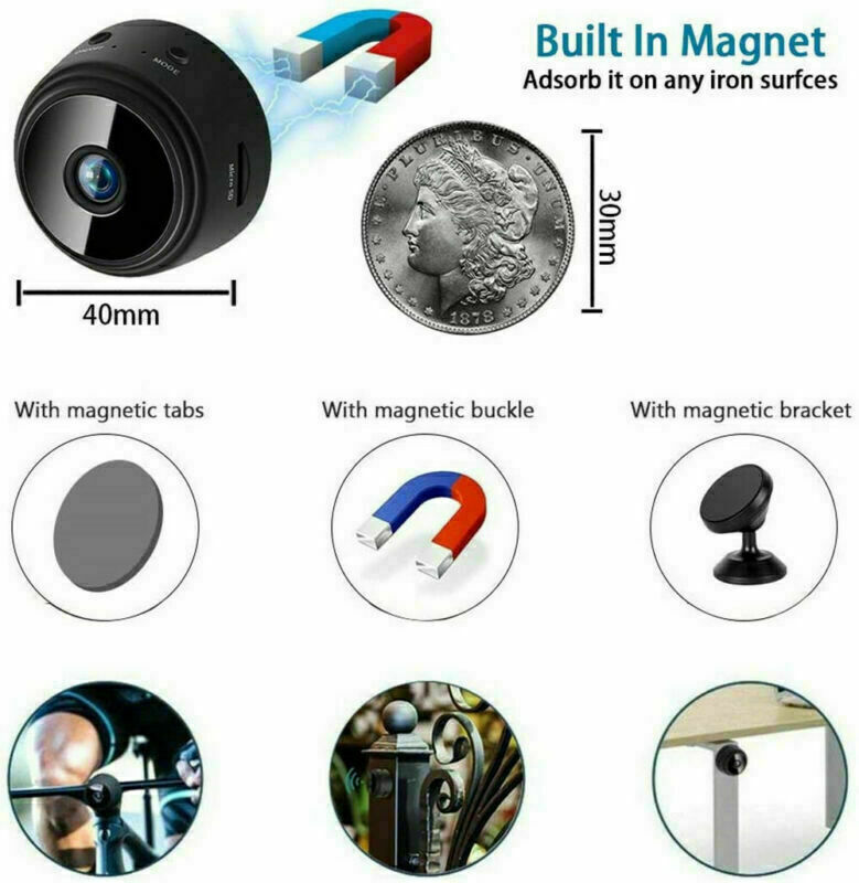 Mini Hidden Spy Camera Wireless Wifi IP Home Security 1080P HD DVR Night Vision by Anker