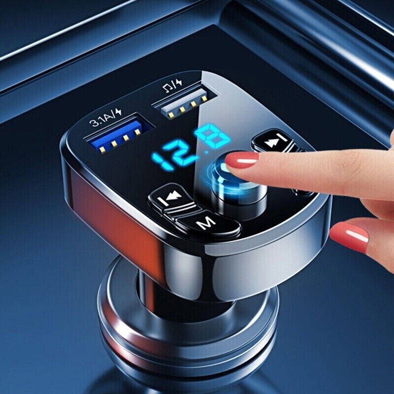 Wireless Car Bluetooth FM Transmitter MP3 Audio USB Charger Adapter Handsfree by Tech-Home Store