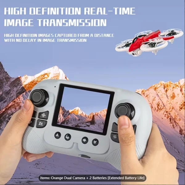 New Remote-controlled Foldable Quadcopter Drone X3 With Electric Adjustable HD Dual Cameras, Screen Remote Control, WIFI, USB Charging, Colorful Lights, Optical Flow Positioning, Stable Hovering In Th by Tech-Home Store