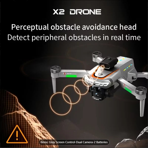 Smart Flight Aerial Photography X2 Drone - Dual Camera System with Brushless Motors for Stable Cinematic Footage by Tech-Home Store