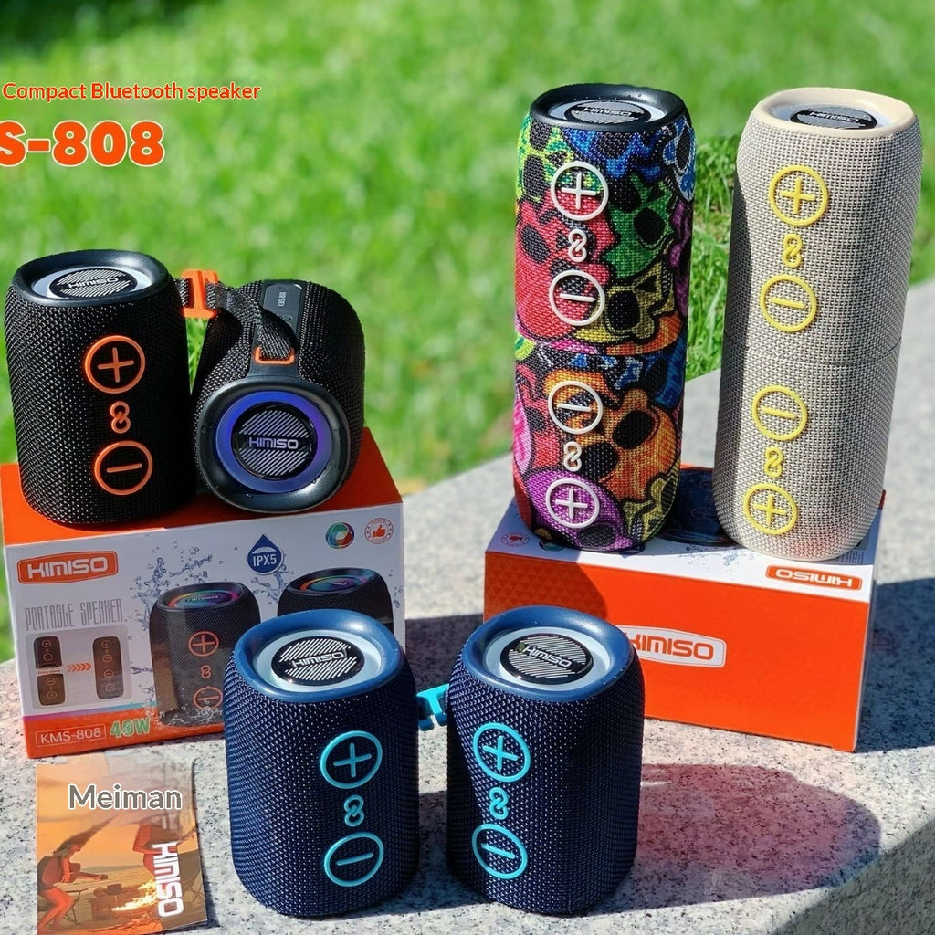 Two-in-one Split-unit Audio System Detachable Cylindrical Bluetooth Speaker With Dazzling Colorful Subwoofer by Tech-Home Store