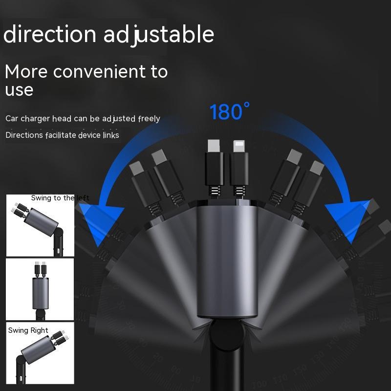 Metal Car Charger 100W Super Fast Charging Car Cigarette Lighter USB And TYPE-C Adapter by Tech-Home Store