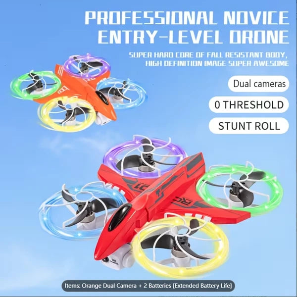 New Remote-controlled Foldable Quadcopter Drone X3 With Electric Adjustable HD Dual Cameras, Screen Remote Control, WIFI, USB Charging, Colorful Lights, Optical Flow Positioning, Stable Hovering In Th by Tech-Home Store