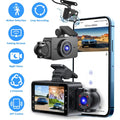 WiFi FHD 1080P 3 Channel Car Dash Cam Front Rear Inside With 32G MMC Card Motion Detection Loop Recording Infrared Night Vision Surveillance Car Camera With App Control by Tech-Home Store