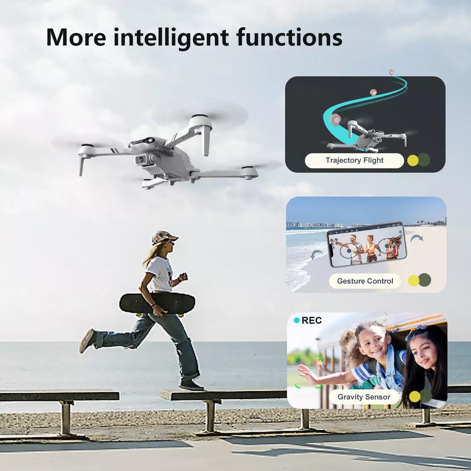 F10 Foldable Drone With Camera For Adults,1080P HD FPV Live Video RC Quadcopter by Tech-Home Store