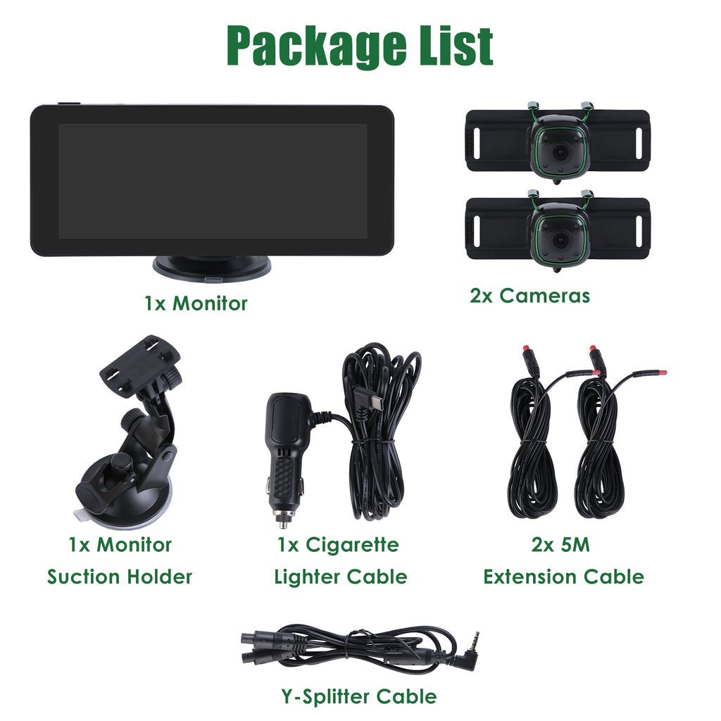 1080P Baby Car Camera For 2 Kids Dual Channel Car Baby Monitor Rear Facing Car Seat Camera With 120Degree Wide View 6.86In HD Split Screen Night Vision by Tech-Home Store