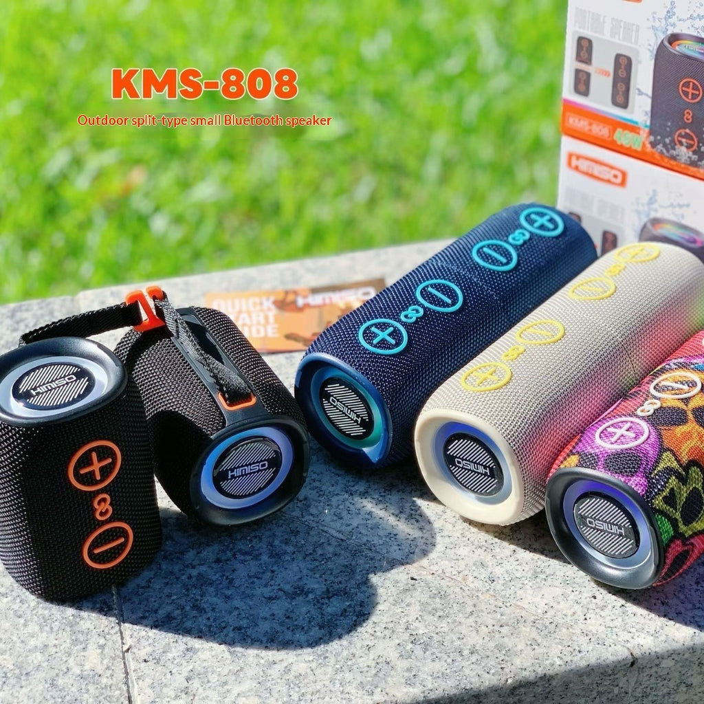 Two-in-one Split-unit Audio System Detachable Cylindrical Bluetooth Speaker With Dazzling Colorful Subwoofer by Tech-Home Store