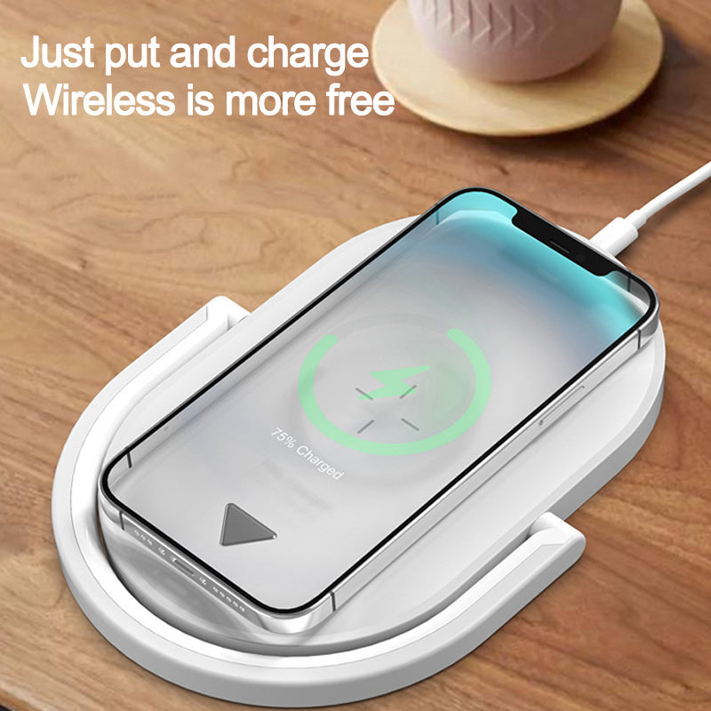 3 In 1 Foldable Wireless Charger Night Light Wireless Charging Station Stonego LED Reading Table Lamp 15W Fast Charging Light by Tech-Home Store